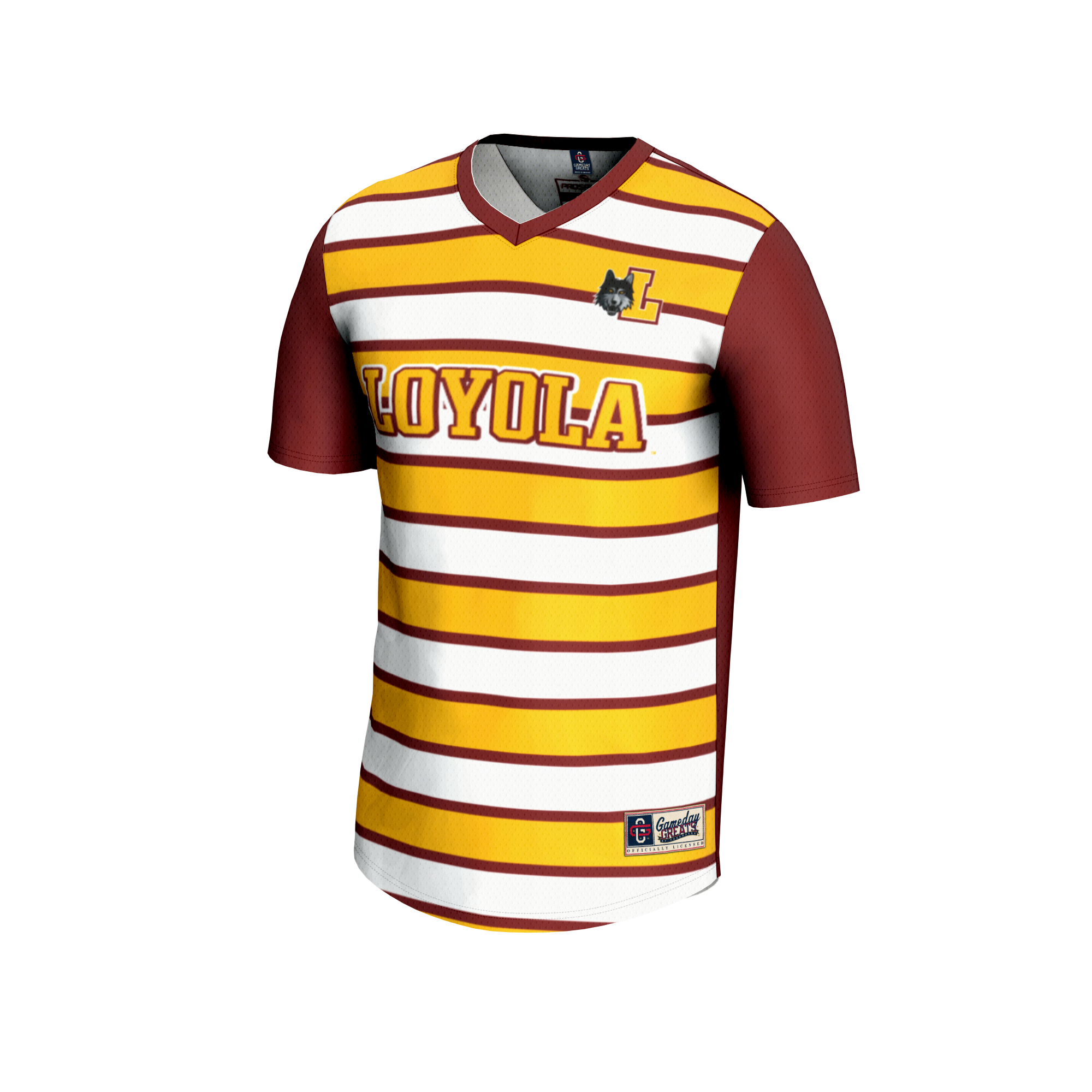 [LK] Loyola Chicago Ramblers GameDay Greats Youth Lightweight Soccer Fashion Jersey - Maroon