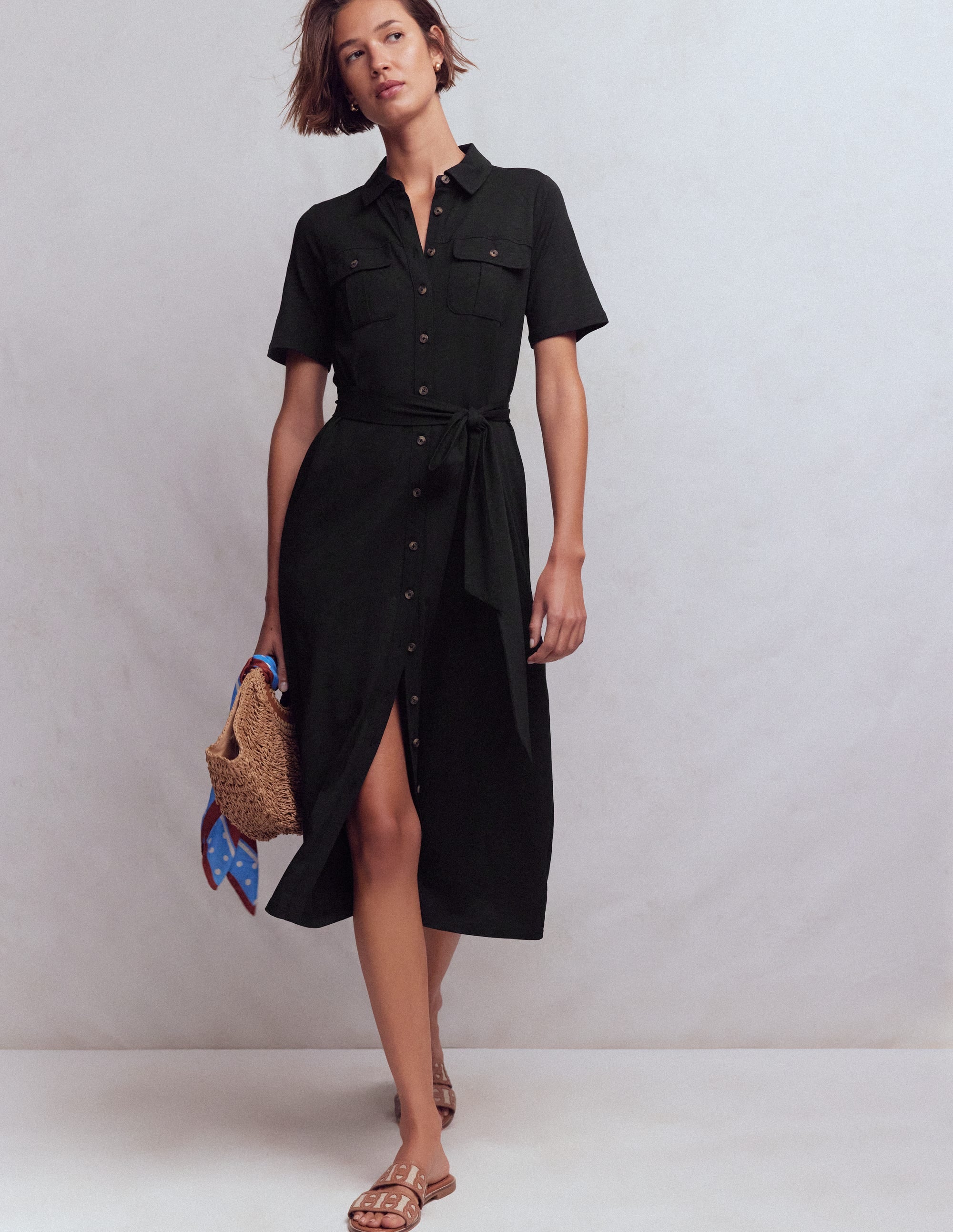 Mavis Midi Jersey Shirt Dress
