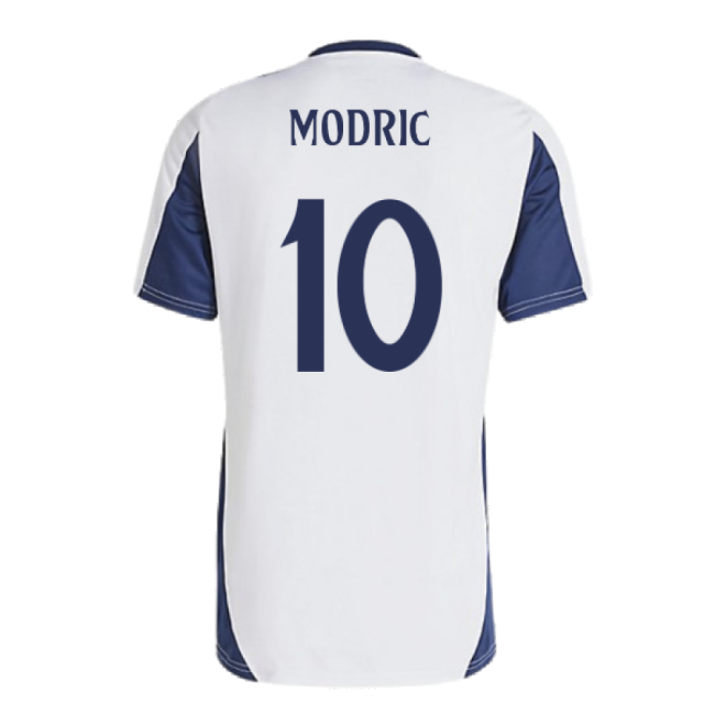Top-Quality 2024-2025 Real Madrid Training Shirt (White) (Modric 10)