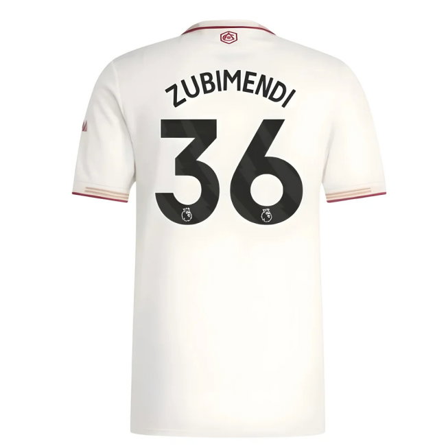 2025-2026 Arsenal Authentic Third Shirt (Zubimendi 36)