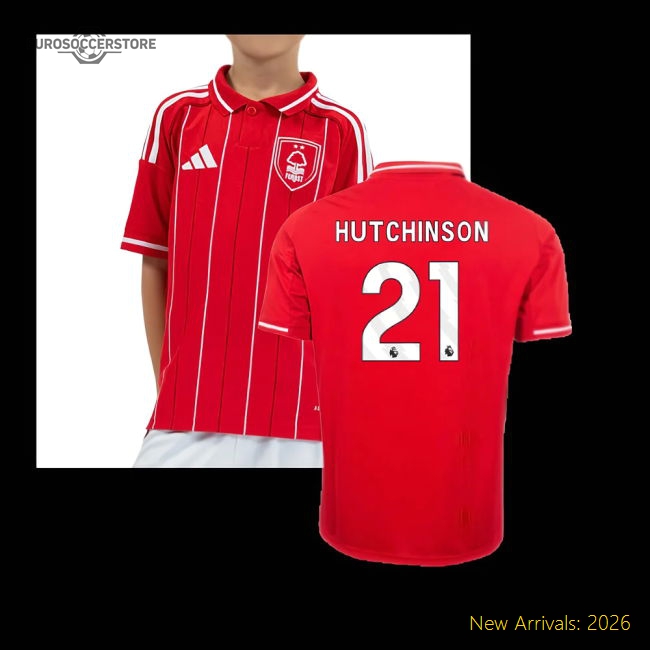 2025-2026 Nottingham Forest Home Shirt (Kids) (Hutchinson 21)