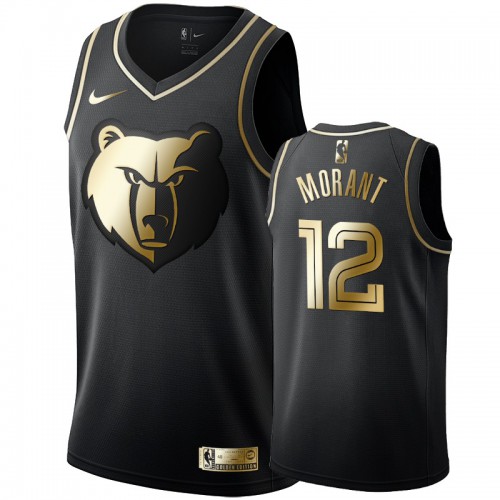 Black PHI Ja Morant #12 Nike Jersey Game Day Wear Basketball Jersey