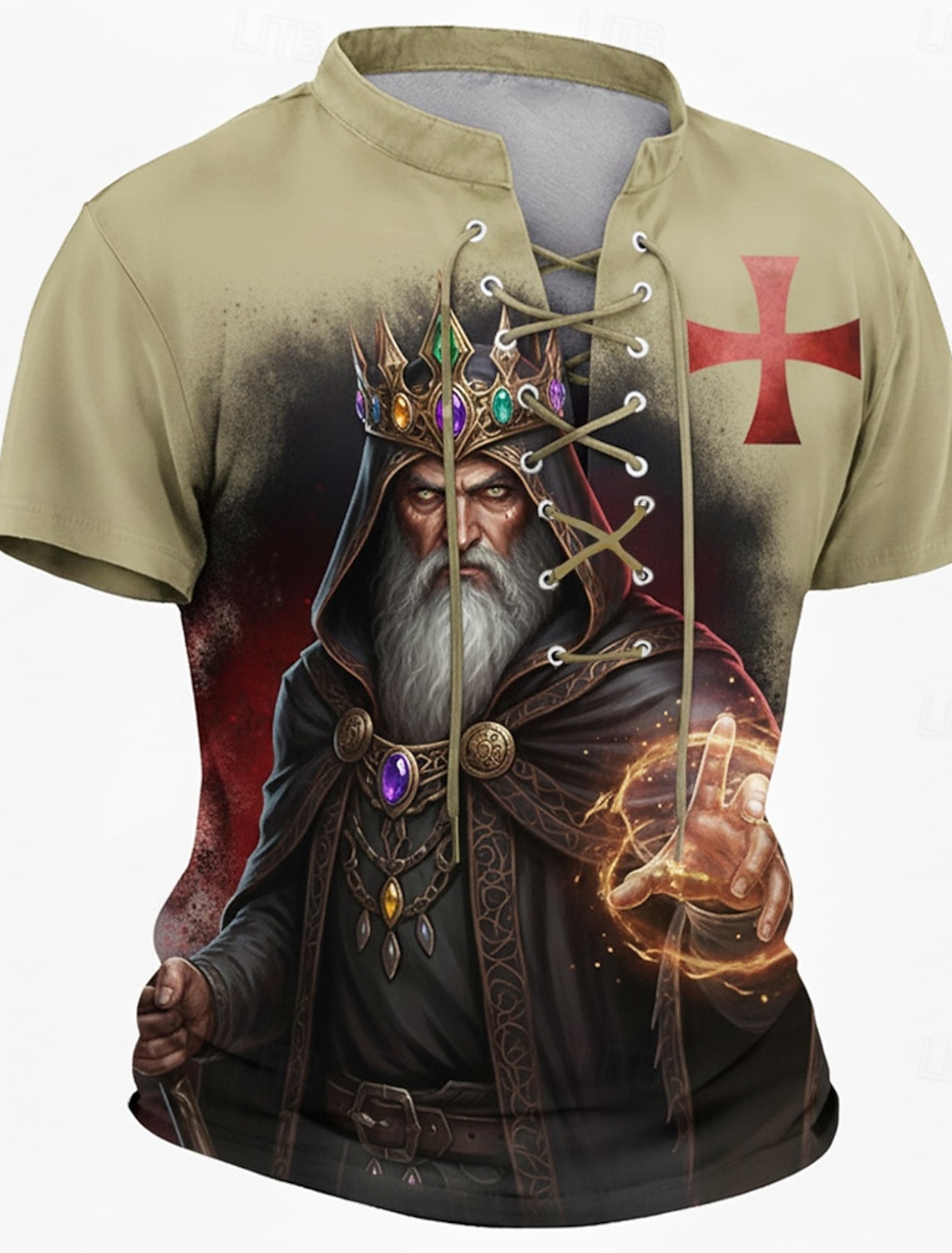 Mens Faith Hope Love T-Shirt, Christian Inspirational Graphic Tee with Heartbeat Cross Design