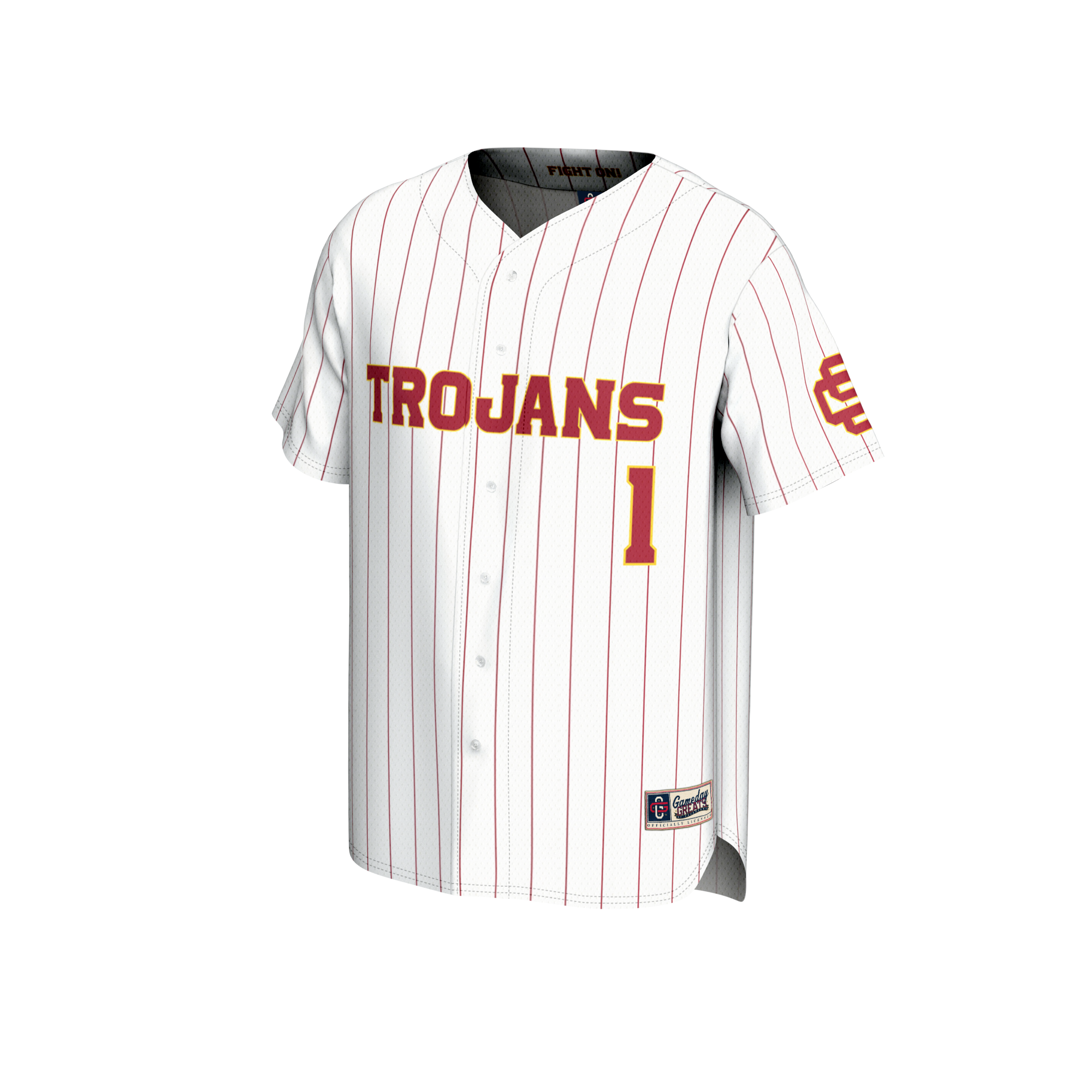 [NJP] USC Trojans GameDay Greats Youth Lightweight Collegiate Baseball Fashion Jersey - White