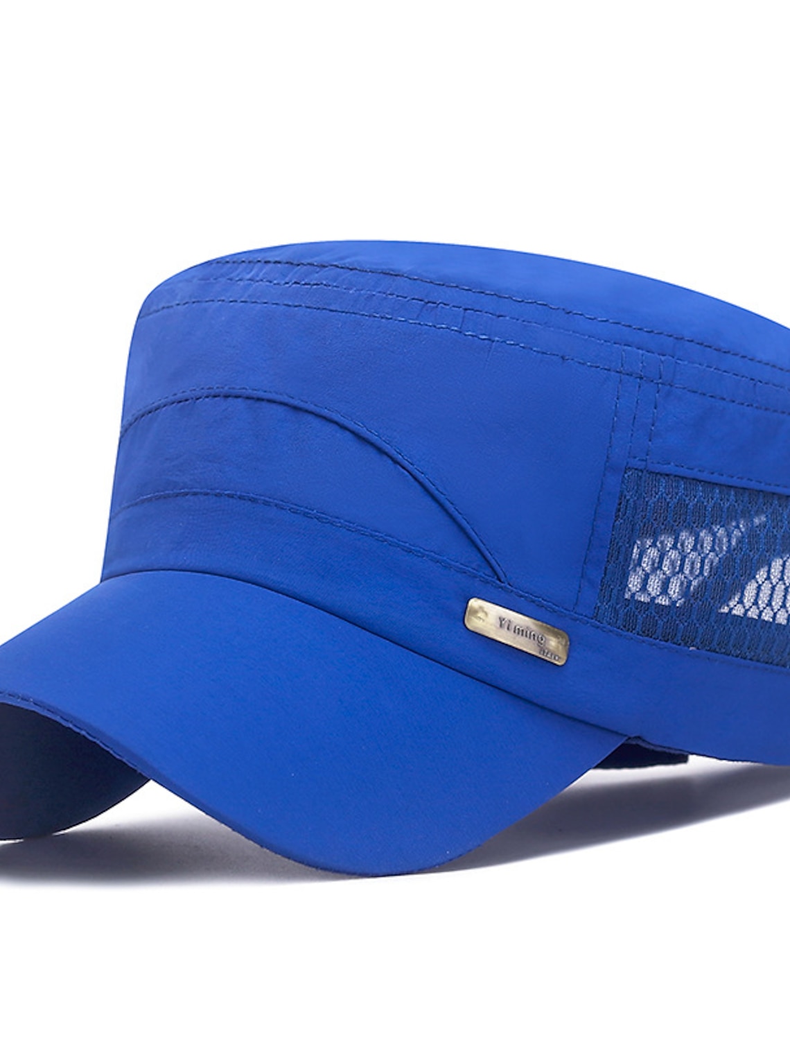 Men's Military Cap Cadet Hat Black Blue Cotton Mesh Travel Beach Outdoor Vacation Plain Adjustable