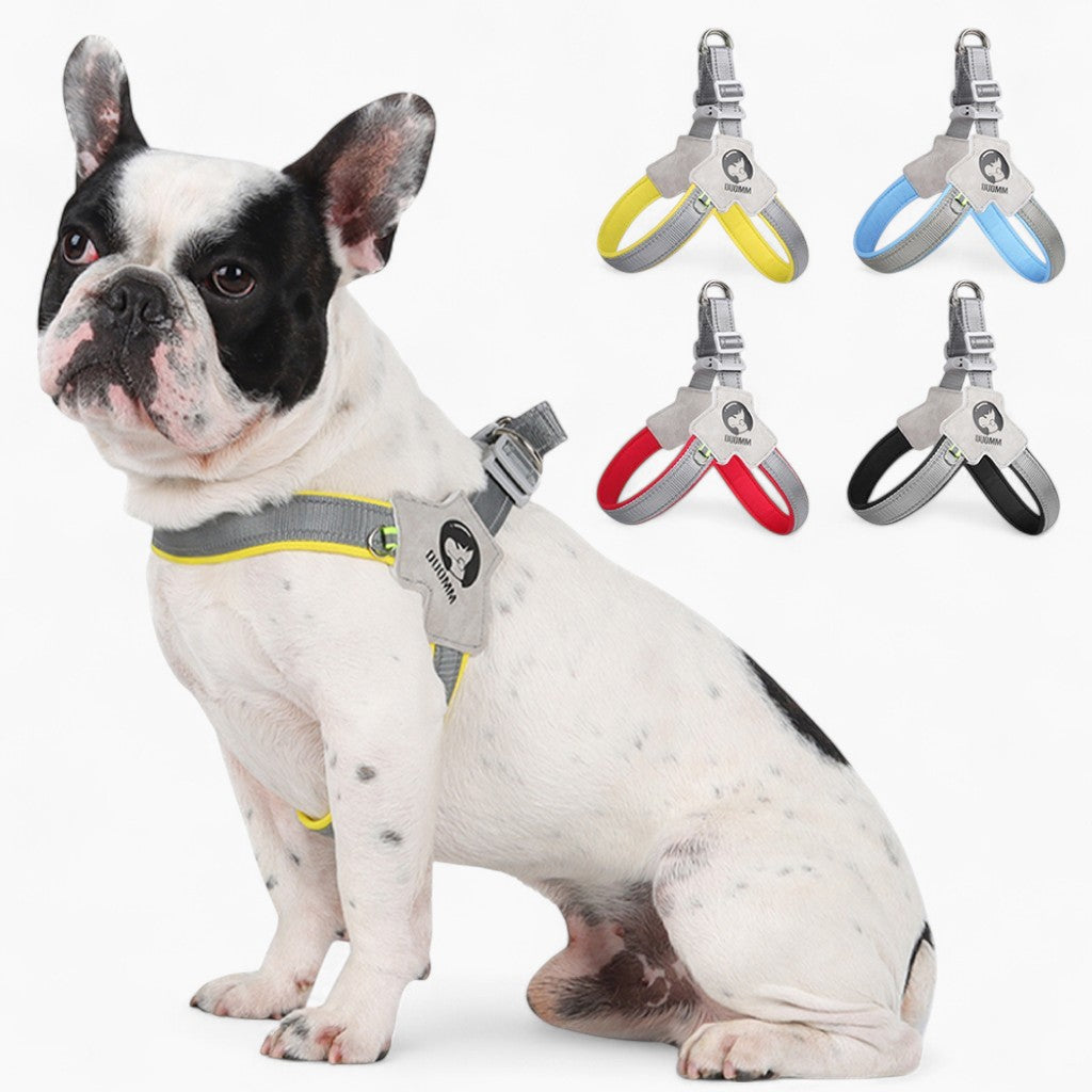 Lightlatch - Durable No Pull Frenchie Reflective Harness Summer Wear