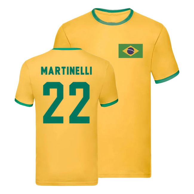 Match Quality Brazil 2025-2026 Home Strip (Gabriel Martinelli 22)