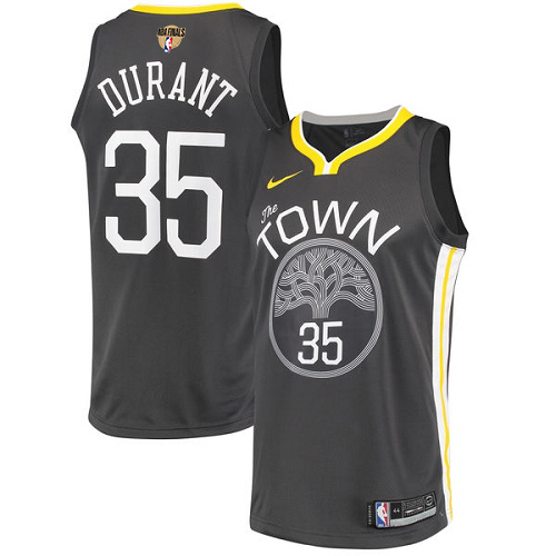 Top-Grade Warriors Kevin Durant #35 2024 Finals Swingman NBA Jersey