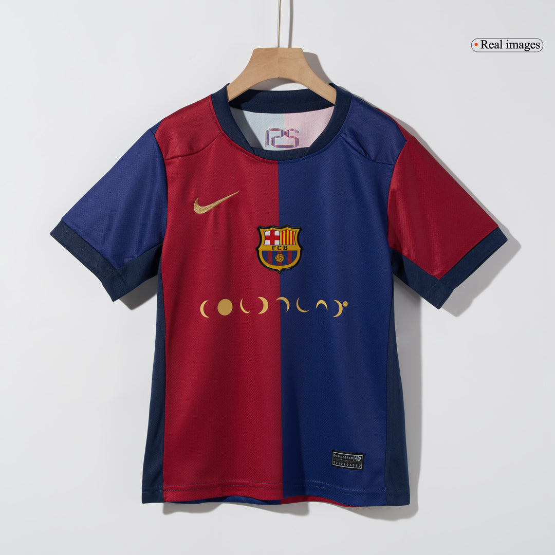 Kid's Barcelona Home Soccer Jersey Kit(Jersey+Shorts) 2024/25 - COLDPL