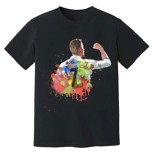 Cristiano Ronaldo Real Madrid Art T-Shir - Official - Top- Smart