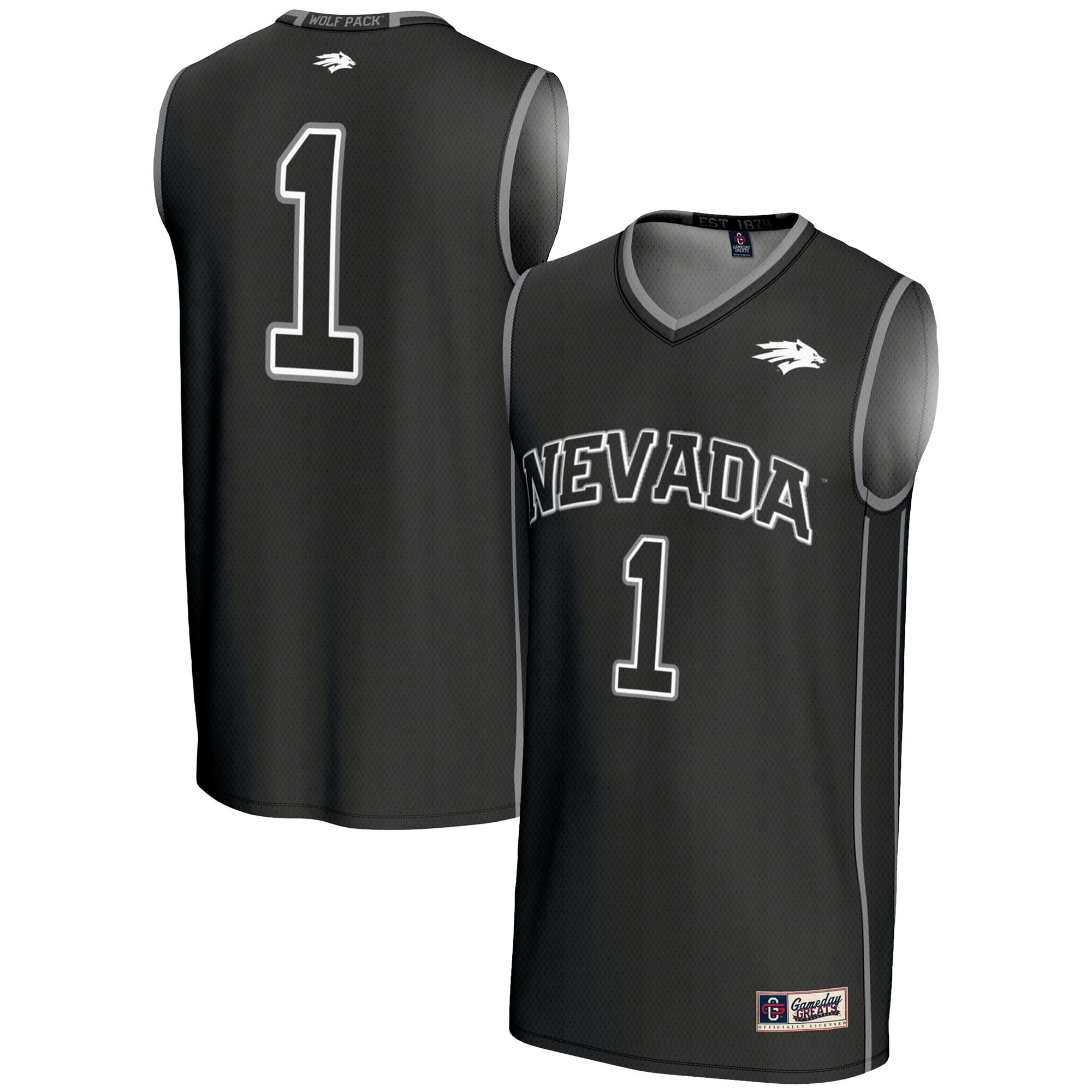 [NJP] Nevada Wolf Pack GameDay Greats Lightweight Basketball Jersey - Black