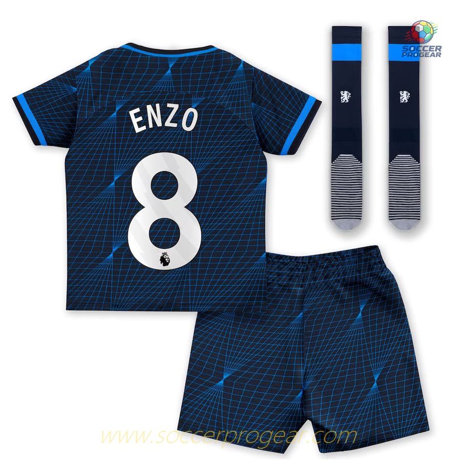 Chelsea Youth Away Football Shirt Football Jersey 2023 2024 Enzo