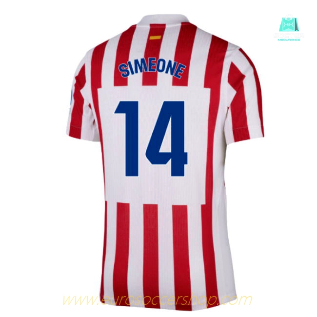 2025-2026 Atletico Madrid Home Authentic Shirt (Simeone 14)