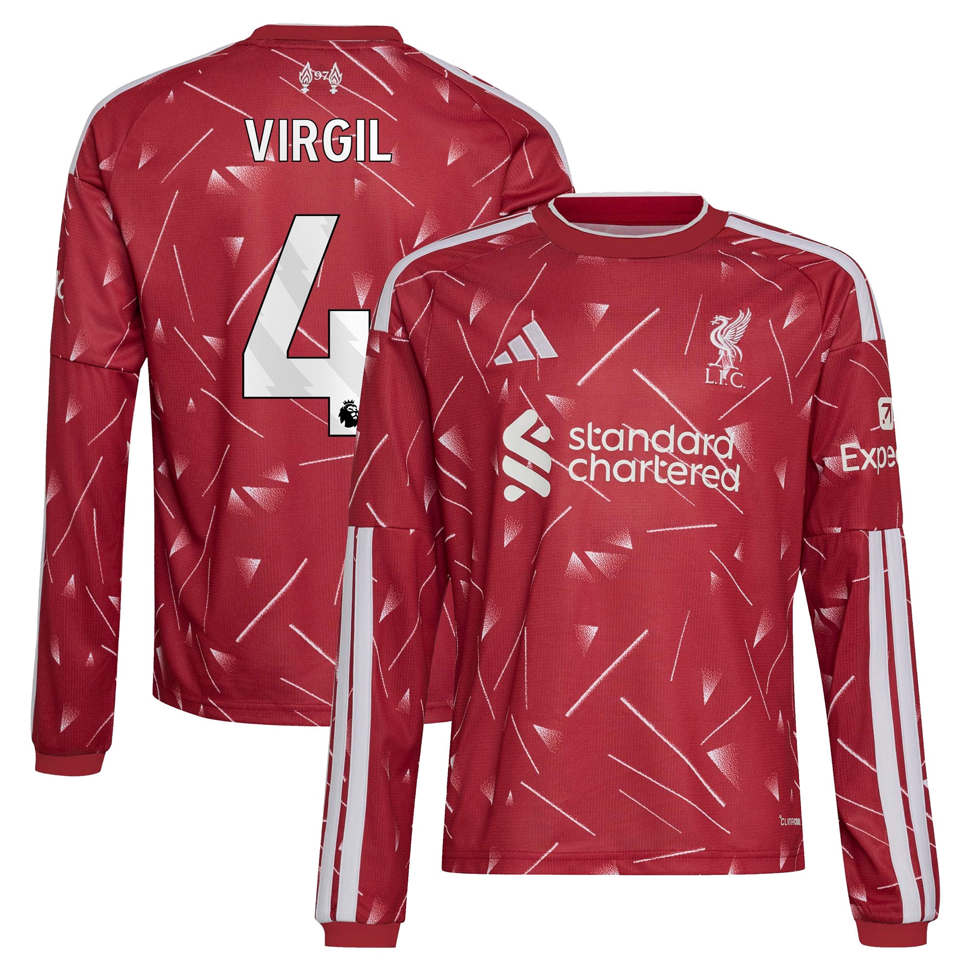 [SJH] Virgil van Dijk Liverpool Youth 2026/27 Home Replica Long Sleeve Jersey - Red