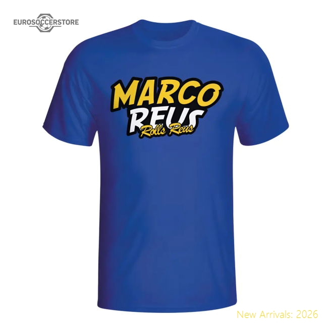 Top-Quality Performance Marco Reus Comic Book T-Shirt (Blue)