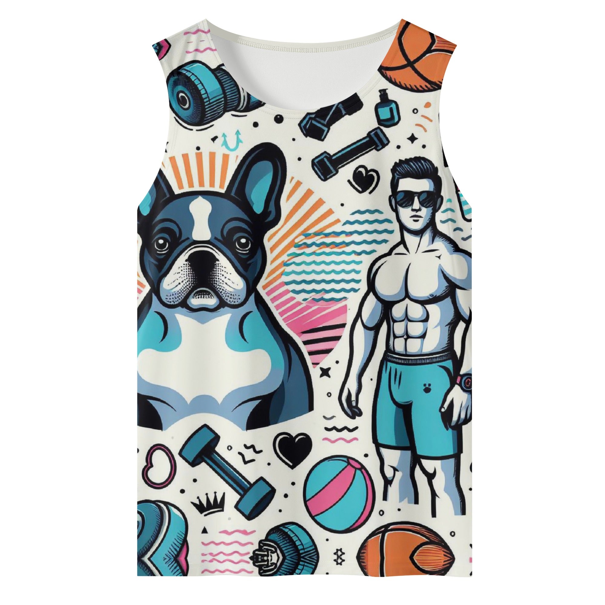 Ollie - Non-slip Men Tank Tops For French Bulldogs | Comfort Fit