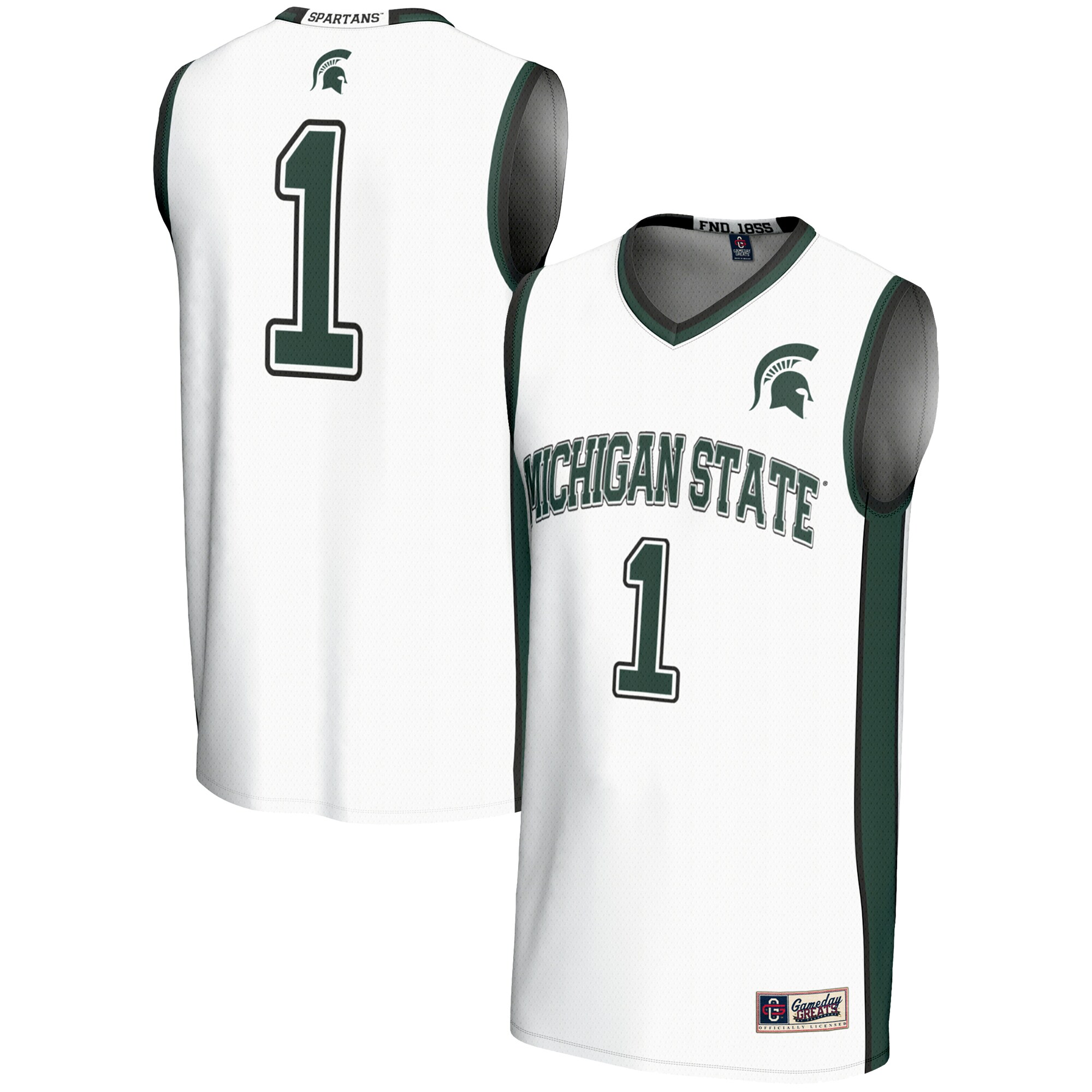 [DDG] Michigan State Spartans GameDay Greats Youth Lightweight Basketball Jersey - White