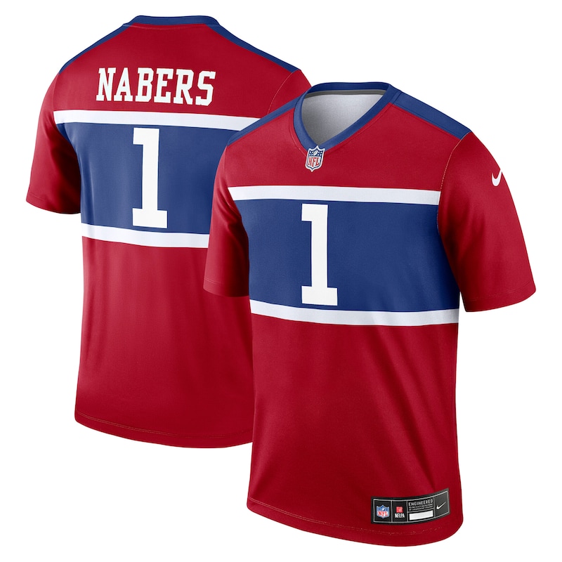 None Malik Nabers Fan Favorite NY Giants Durable Jersey Football Appar