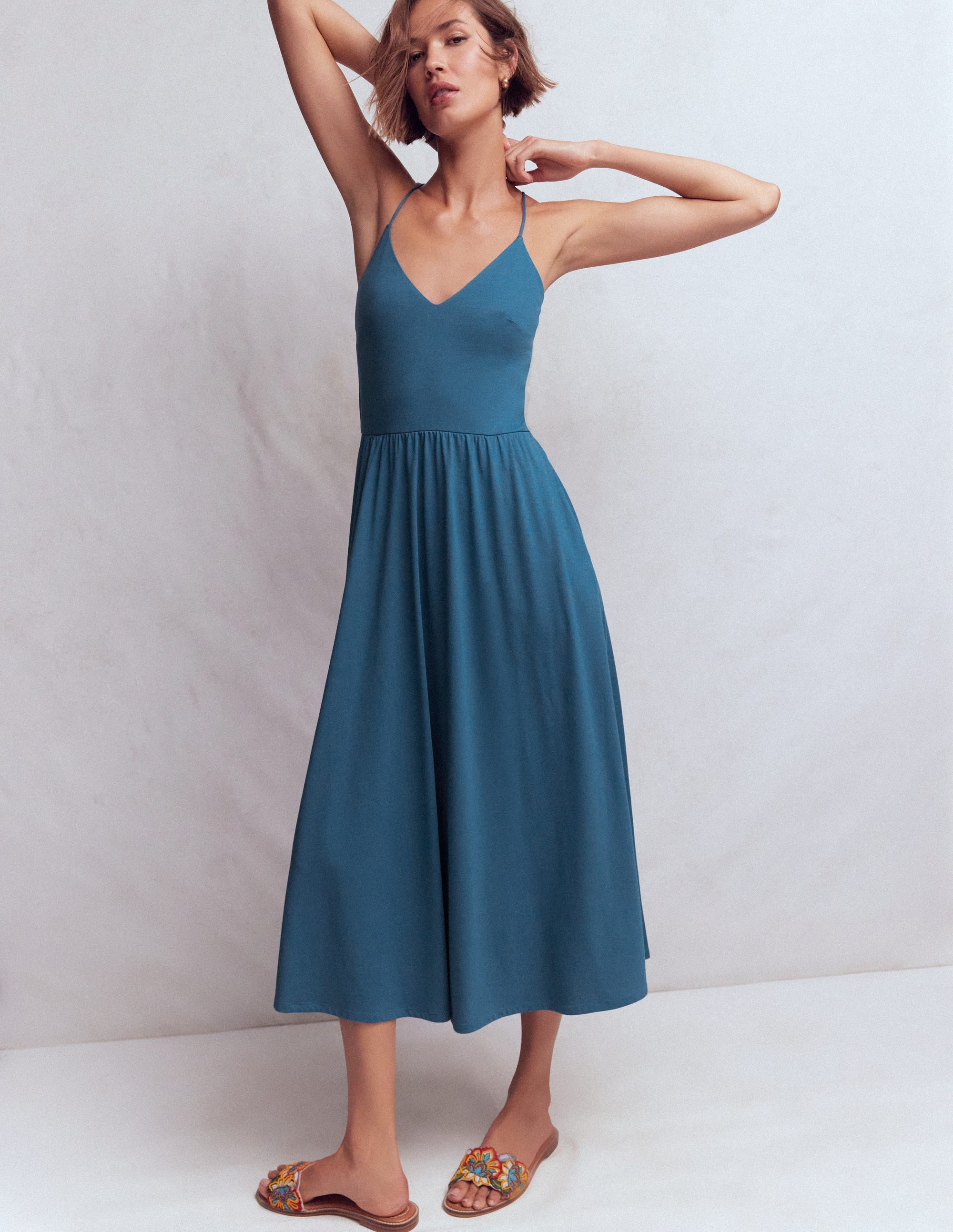 Cross Back Jersey Dress