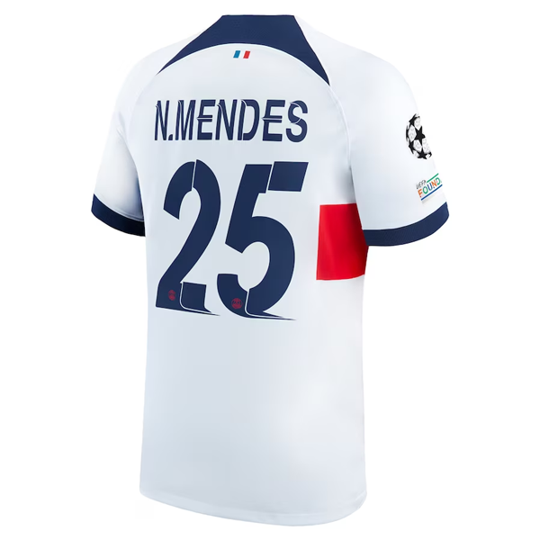 Paris Saint‑Germain FC Mendes 2023-2024 UCL Away Jersey – Authentic Shirt