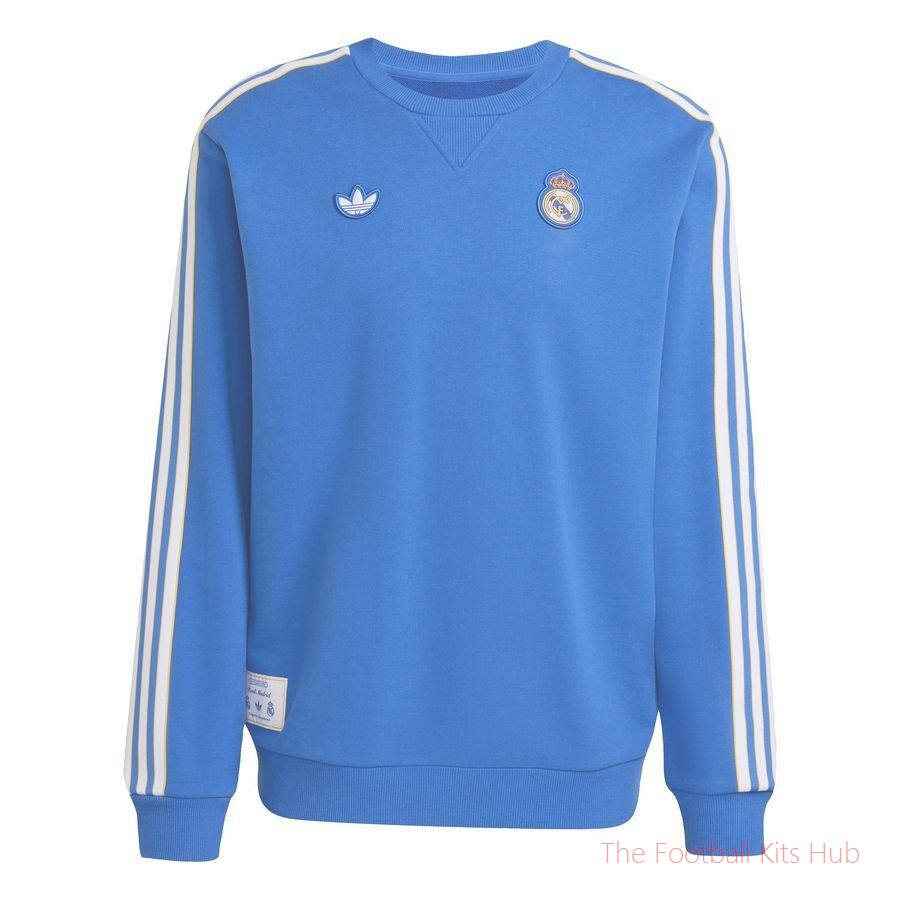 Real Madrid Sweatshirt Terrace Icons - Blue Bird/White