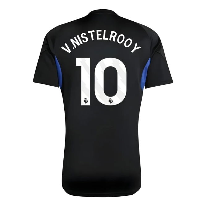 Football Man Utd Eu Training Jersey Black Kids V Nistelrooy #10 Au...