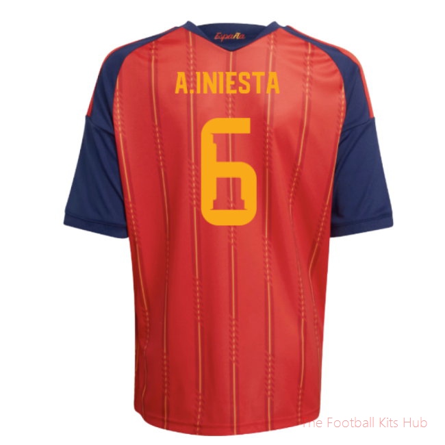 [SD] 2026/27 Spain Home Shirt (Kids) (A.Iniesta 6)