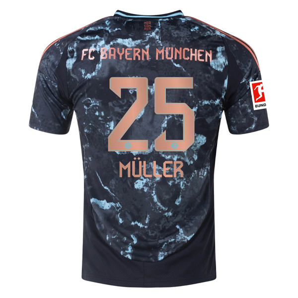 Bayern Munich Mueller 2024-2025 Bun Away Jersey – Authentic Shirt