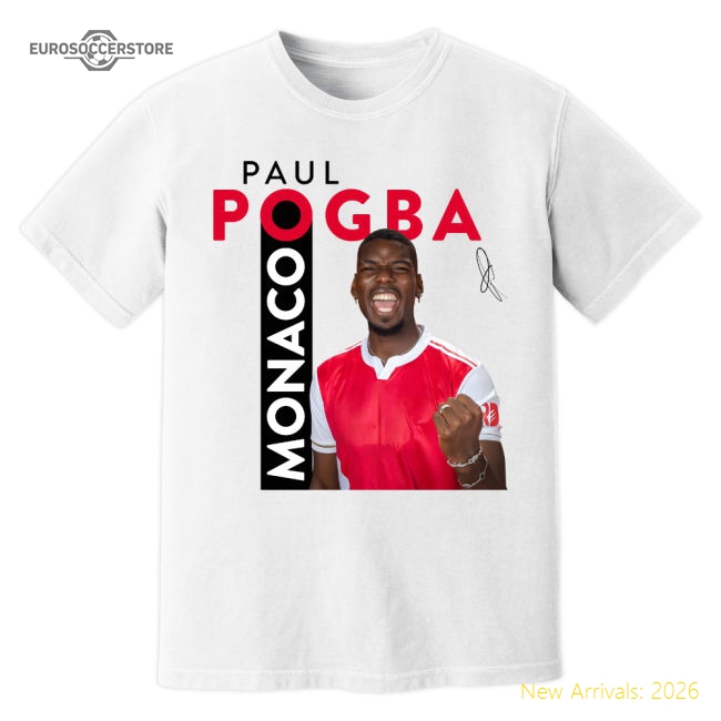 Paul Pogba As Monaco New Signing Tee (white) - Supporter Edition