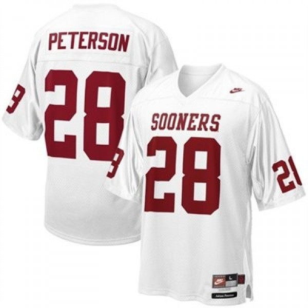 Men Oklahoma Sooners #28 Adrian Peterson Official Football Jersey