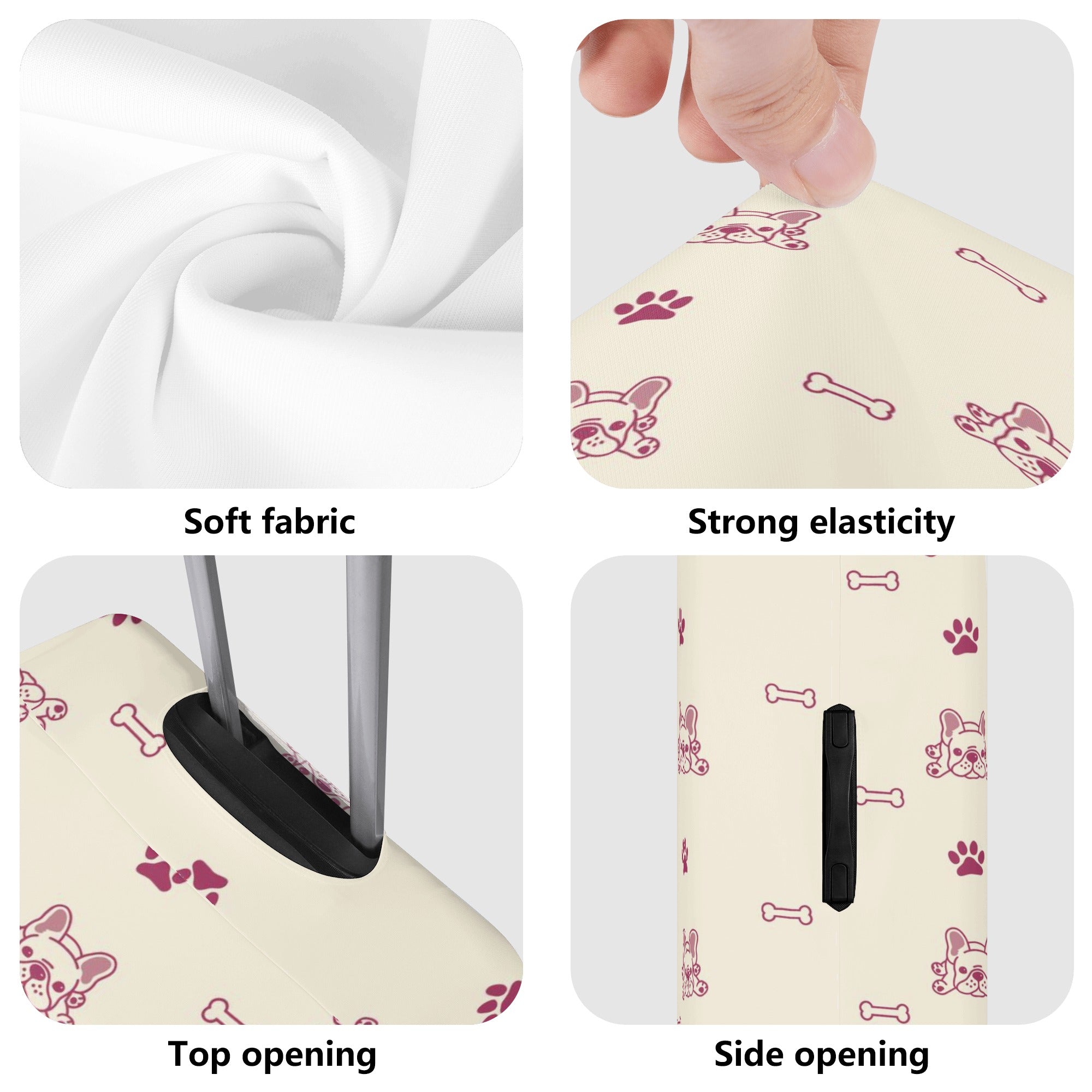 Prince - Bulldog Luggage Cover Pet Gear | Safe For Paws