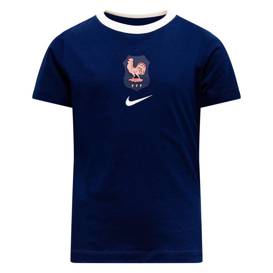 France T Shirt Crest Women's Euro 2025 Blue Void Kids