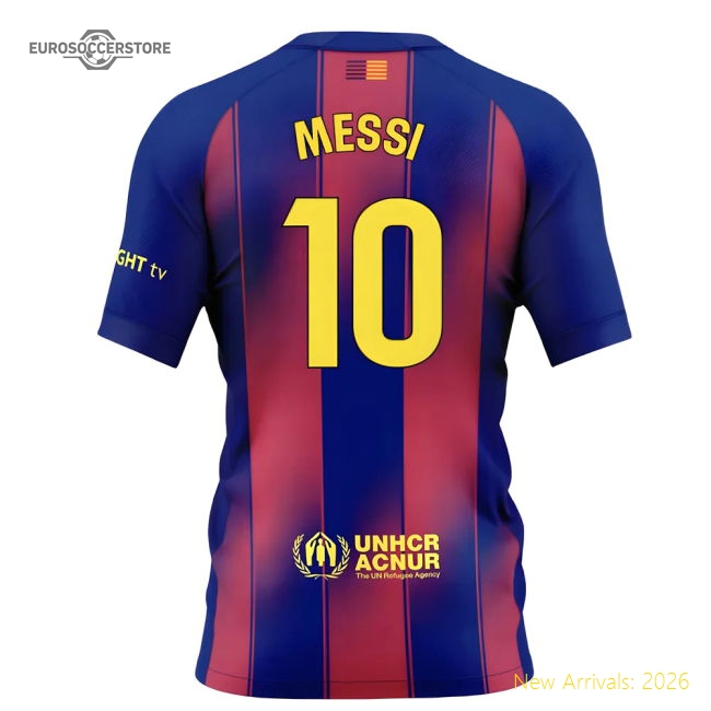 Barcelona 2024-25 Home Fan Version For Kids (Messi Football Shirt