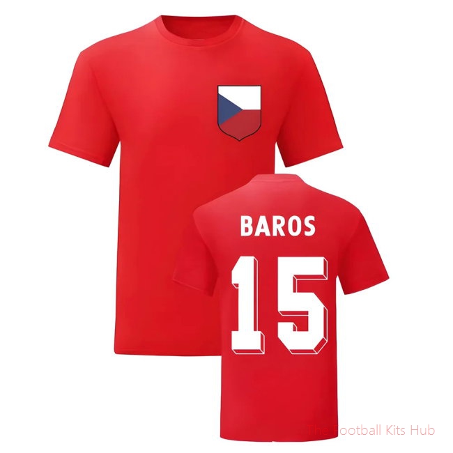 AC Milan Baros Czech Republic National Hero Tee\\'s (Red)