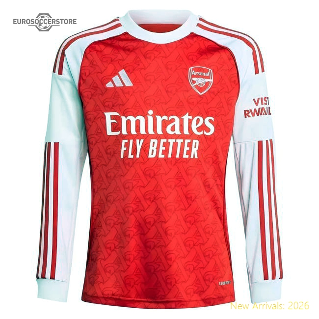 2025-2026 Arsenal Home Shirt (long Sleeve) Premium Quality Football