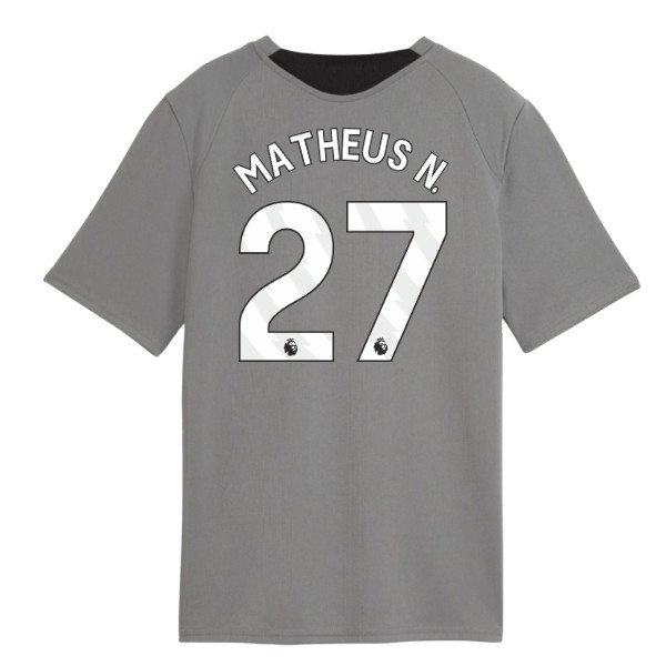[DDJ] 2026-2027 Man City Training Jersey (Cast Iron) - Kids (Matheus N. 27)