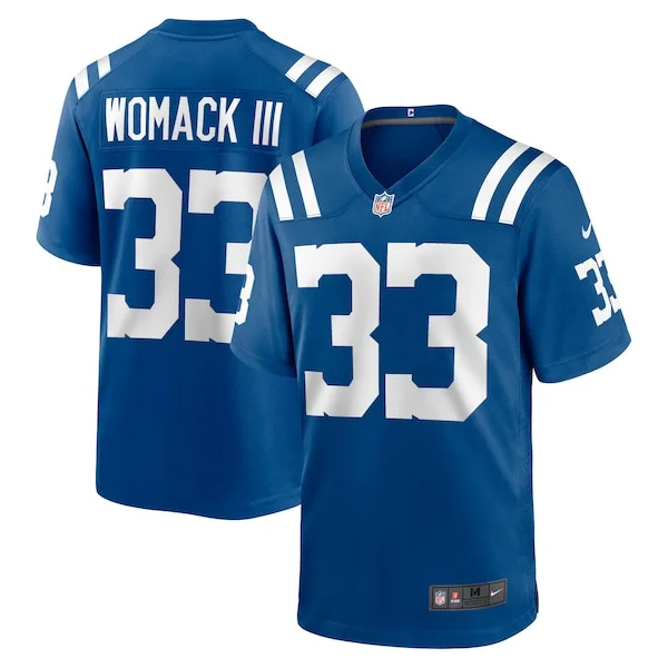 None Samuel Womack Game Jersey - Royal | NFL Player Jersey | NFL Footb