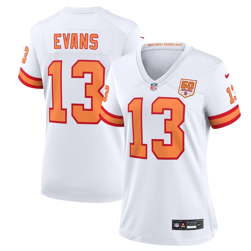None Mike Evans 76 TB Buccaneers Retro Game-Ready Jersey Game Day Wear