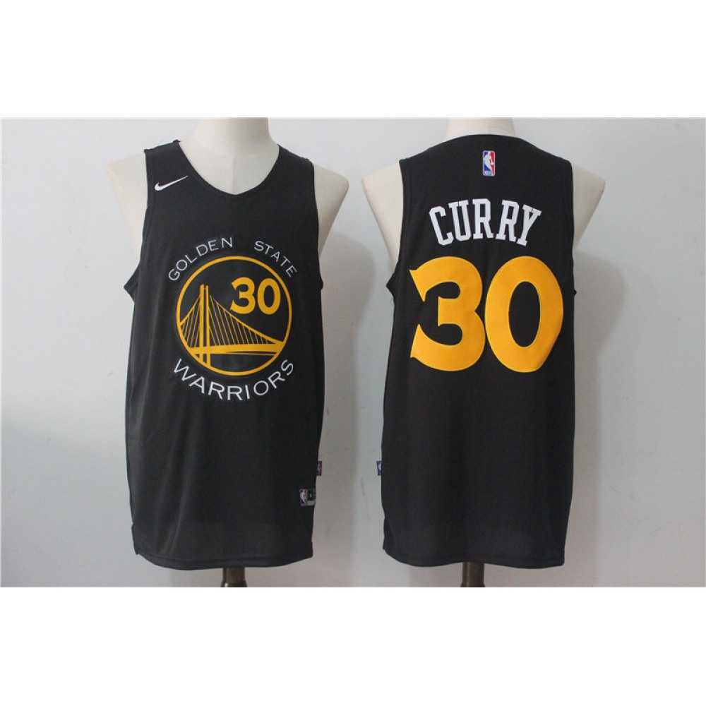 Durable Golden State Warriors Stephen Curry30 Black Jersey - Must-Have Jersey