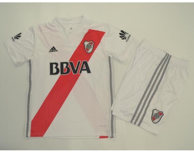 Durable Kids River Plate Home 201718 Soccer KitsShirtShorts