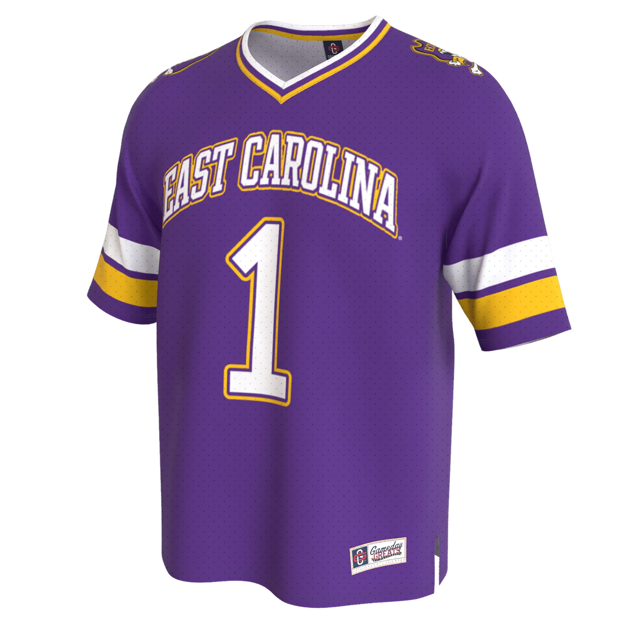 [NJP] ECU Pirates GameDay Greats Unisex Lightweight Collegiate Football Fashion Jersey - Purple