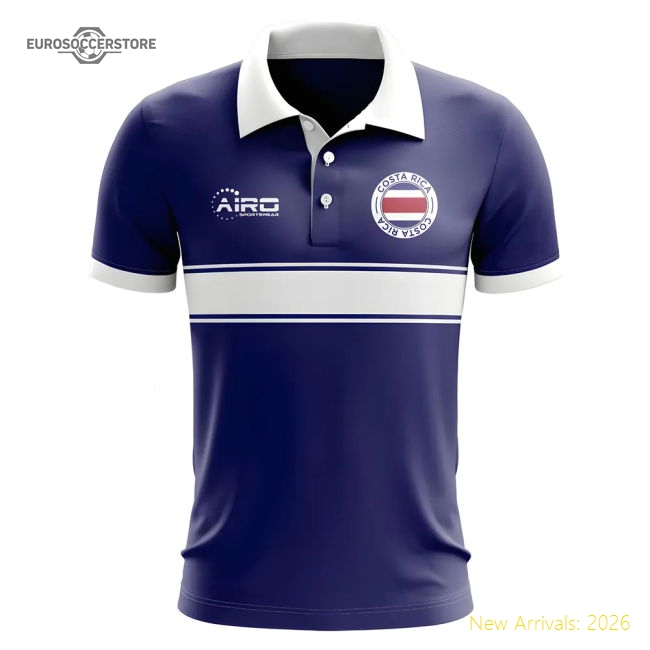 Costa Rica Concept Stripe Polo Shirt (navy) - Budget-friendly