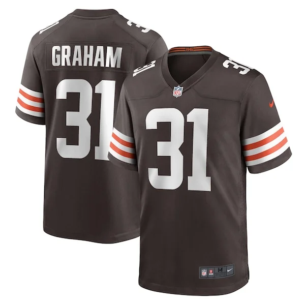 None Thomas Graham Game Jersey - Brown | NFL Player Jersey | NFL Footb