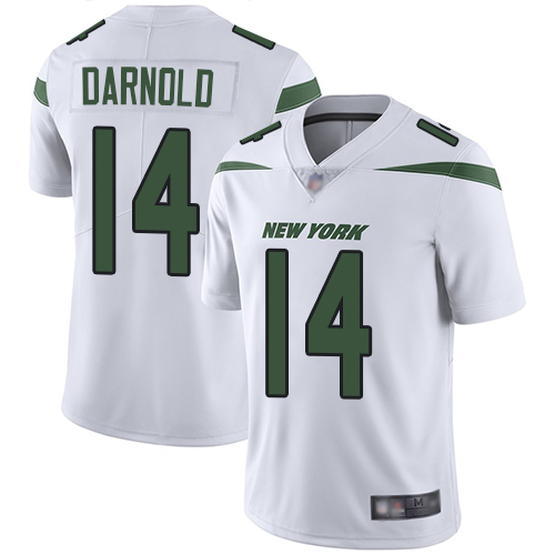 Authentic Y J Jets NFL #14 Sam Darnold Limited White Jersey - Fan A...