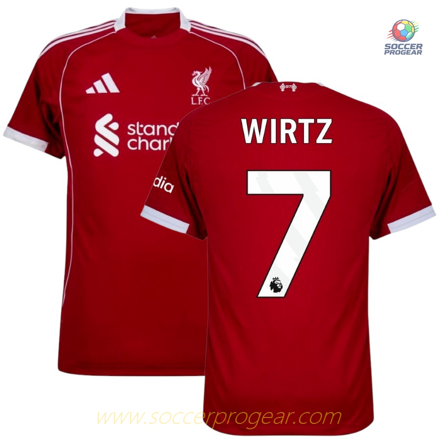 Liverpool Home Team Soccer Shirt 2025/26 Collection Wirtz