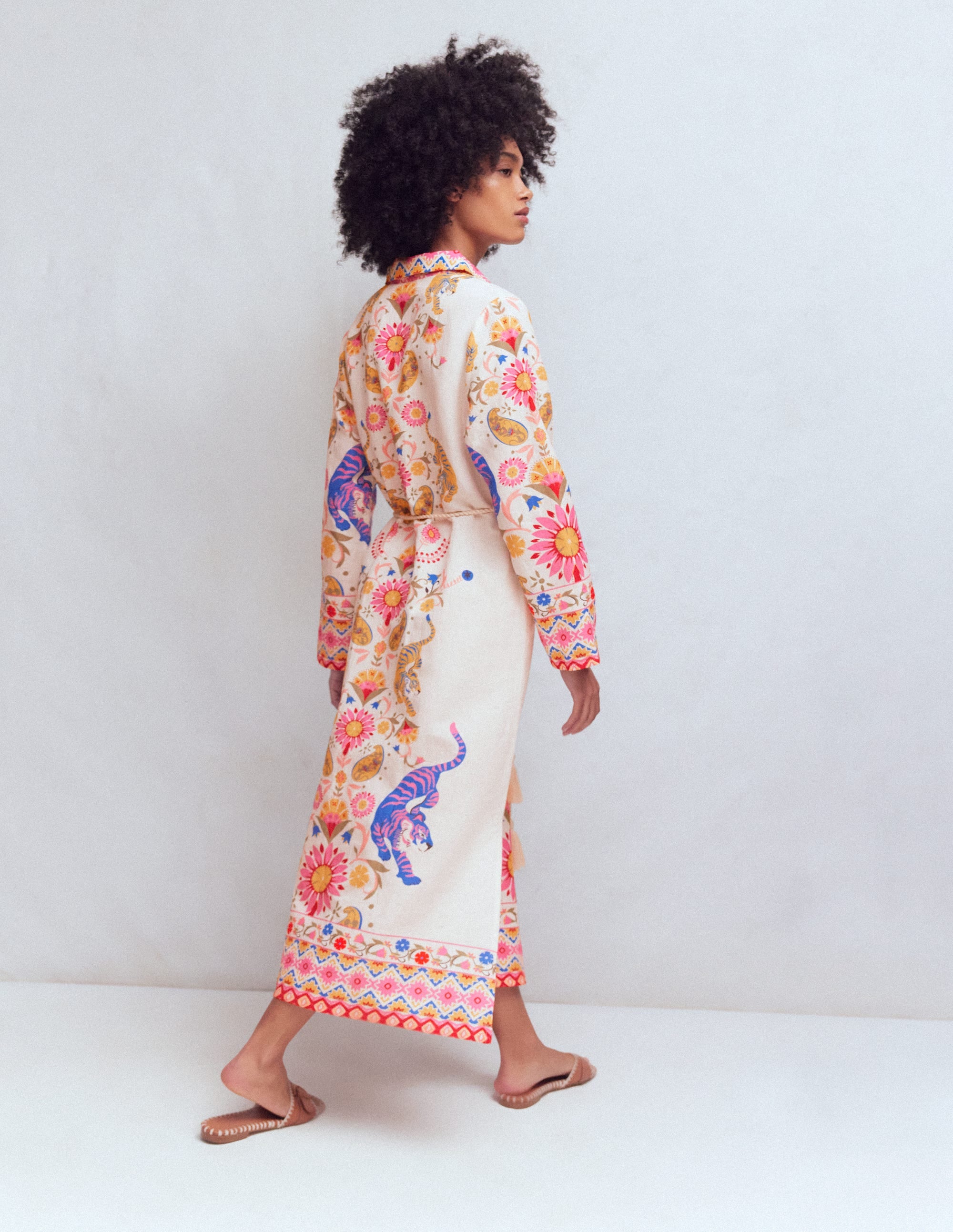 Notch Collar Linen Blend Tunic