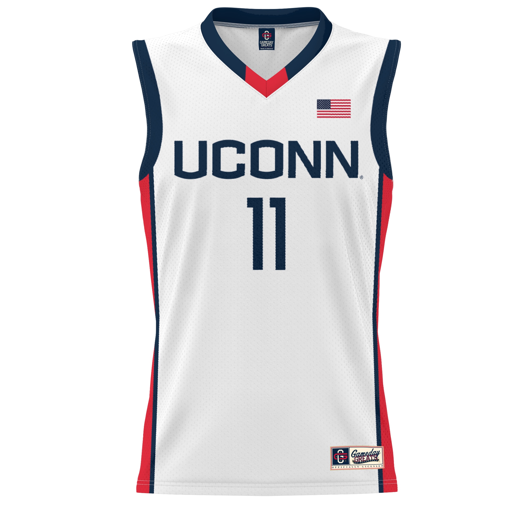[DDG] Lou Lopez-Senechal UConn Huskies GameDay Greats Youth Lightweight Basketball Alumni Jersey - White