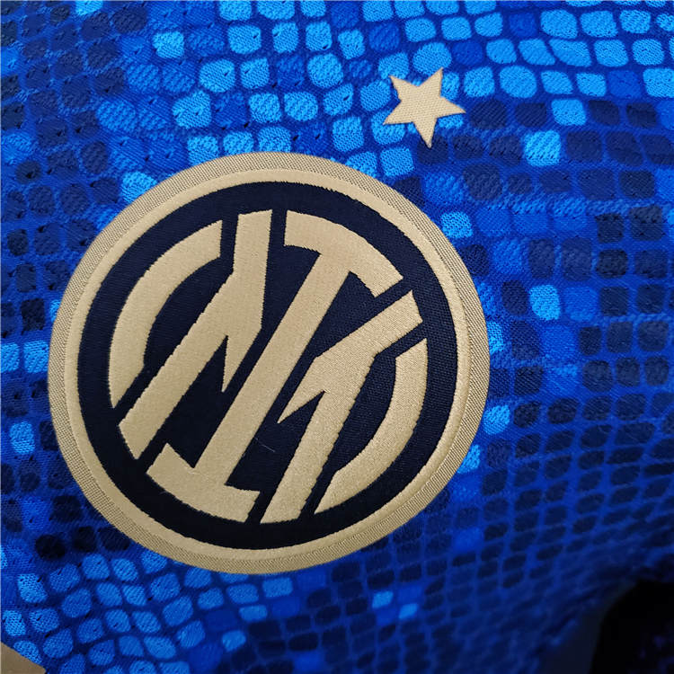 Match Quality Inter Milan 21-22 Home Blue Soccer Jersey Football