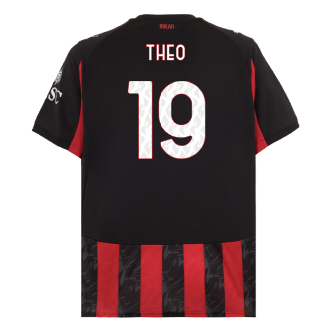 Ac Milan High-end Theo Home Jersey Durable Performance Comfortable