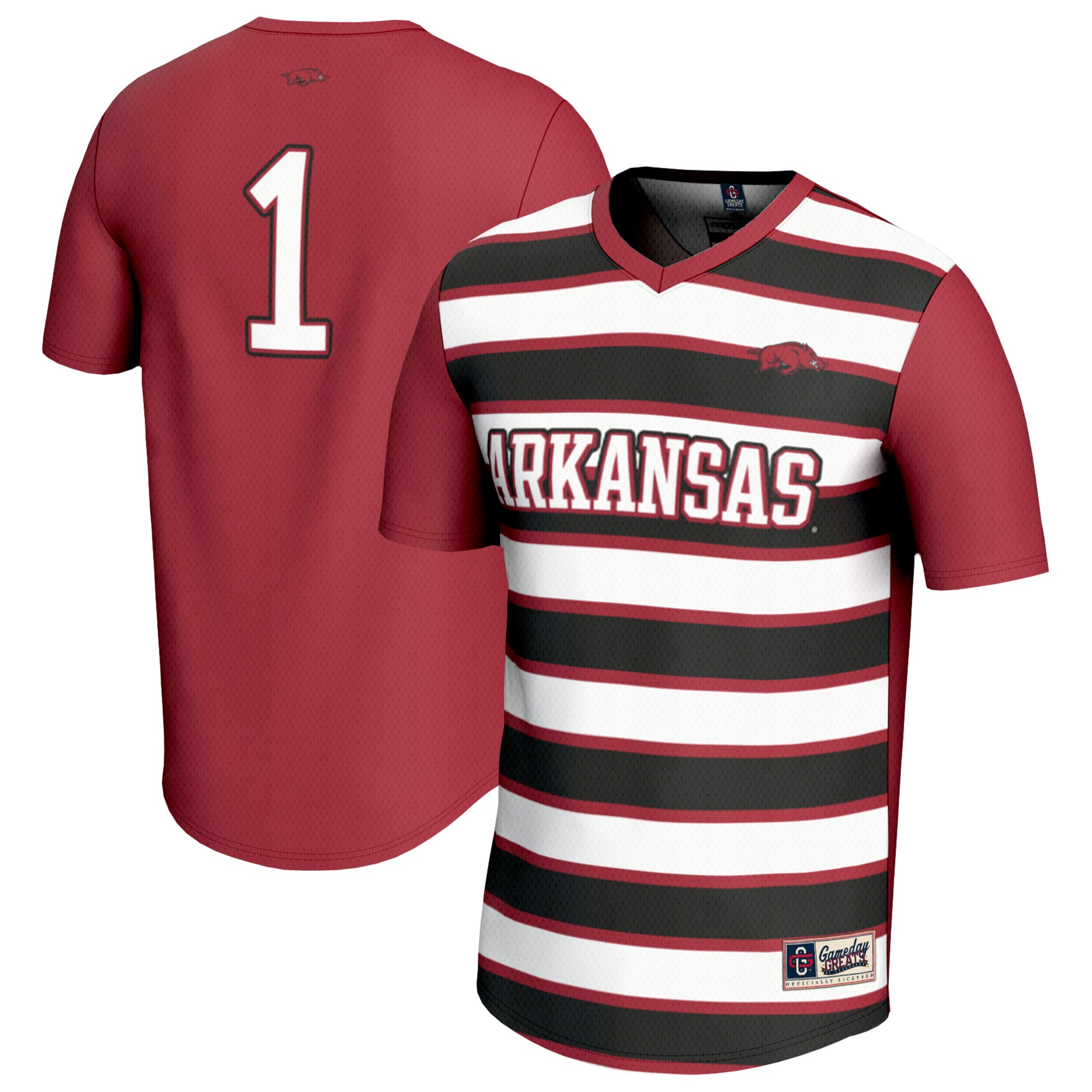 #1 Arkansas Razorbacks GameDay Greats Unisex Lightweight Soccer Fashion Jersey - Cardinal